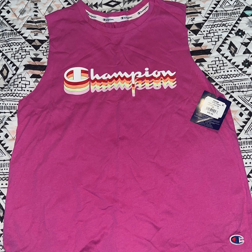 BRAND NEW!!! Womens champion pink tank. Size medium!